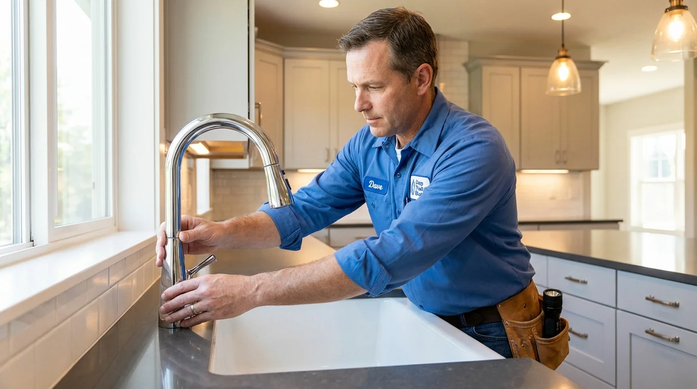 Kitchen faucet installation by Johns Plumbing LLC in Lone Grove