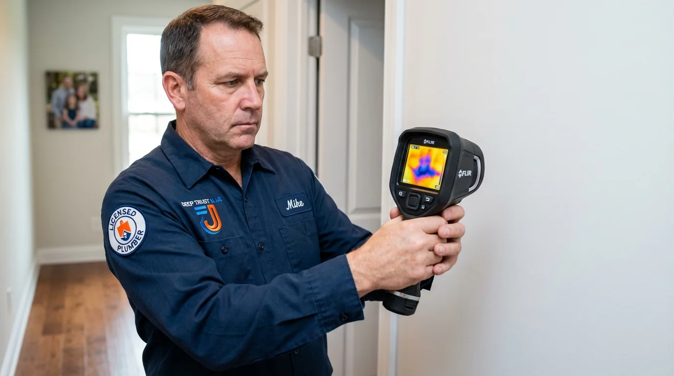 Thermal imaging leak detection by Johns Plumbing LLC in Lone Grove